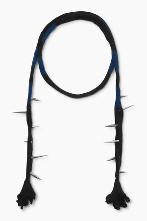 Knit Spike Scarf - Black/Blue