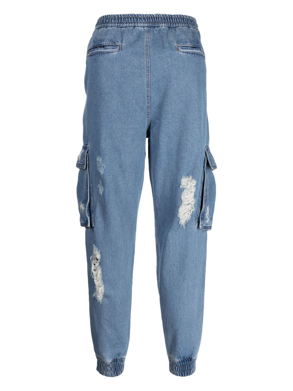 Destroyed Denim Cargo Joggers