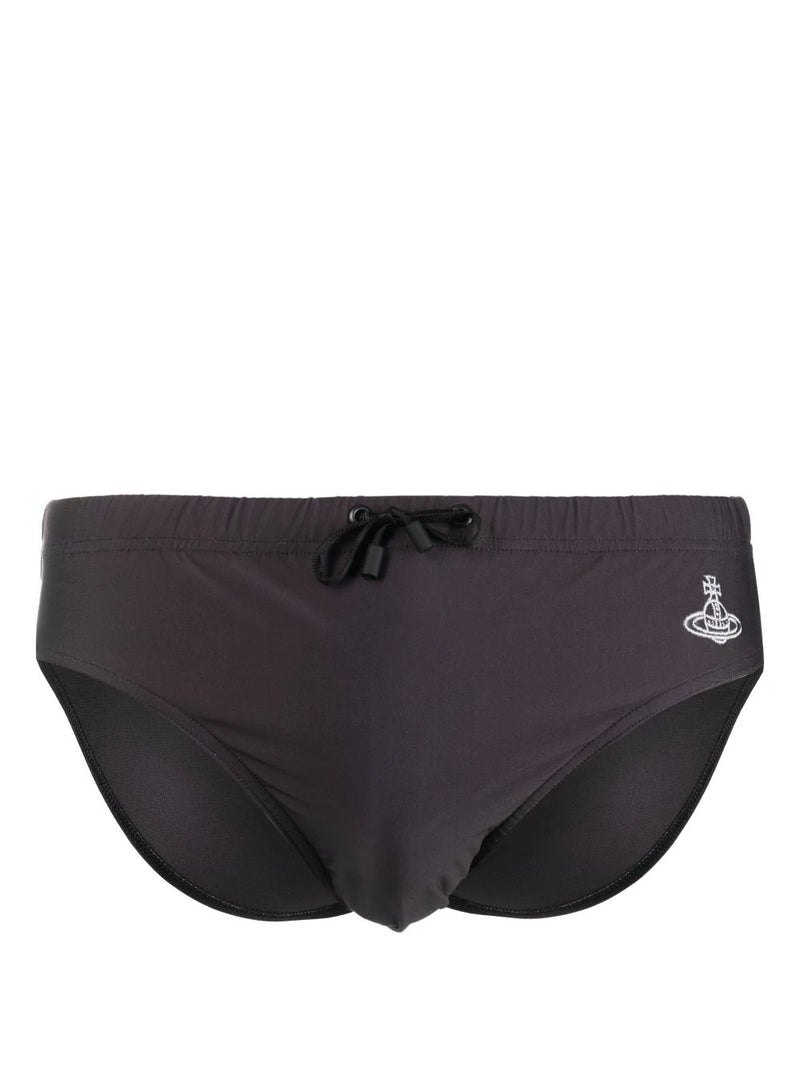 Embroidered Logo Swim Briefs