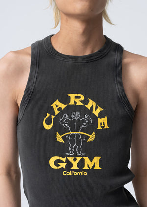 Carne Gym Tank - Washed Black