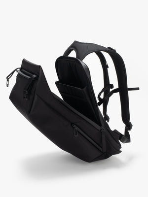 Saru Sleek Black Backpack