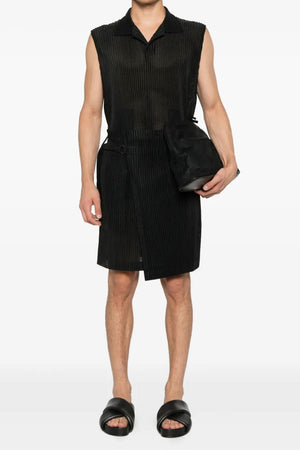Light Mesh Pleated Skirt
