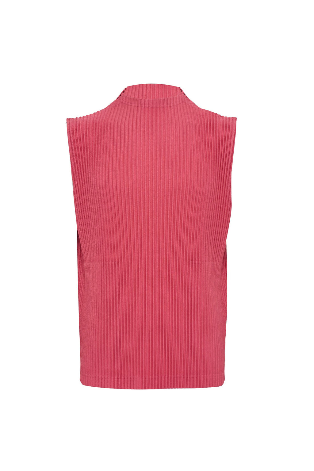 Mock Neck Vest - Monthly Color April - Dusky Red