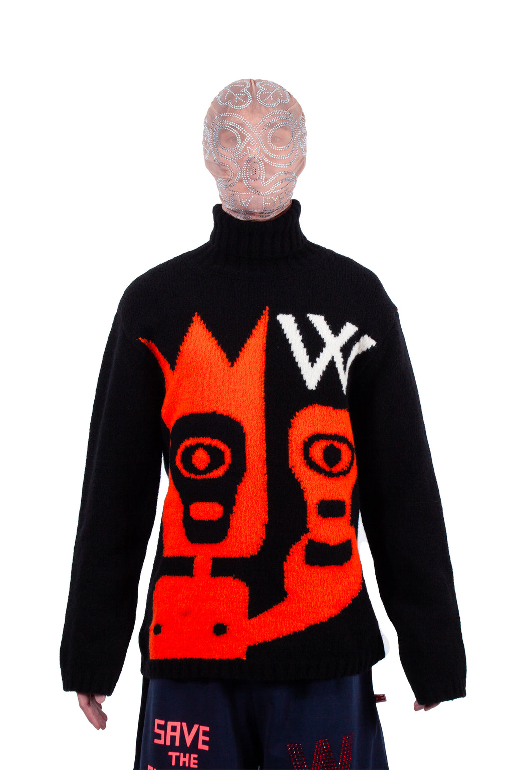 Skull Knit Turtleneck