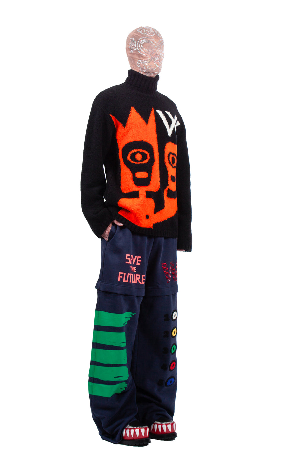 Skull Knit Turtleneck