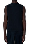 Mock Neck Vest - Monthly Color April - Black