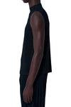 Mock Neck Vest - Monthly Color April - Black