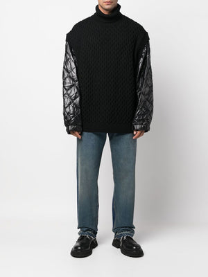 Turtleneck W/ Quilted Panels