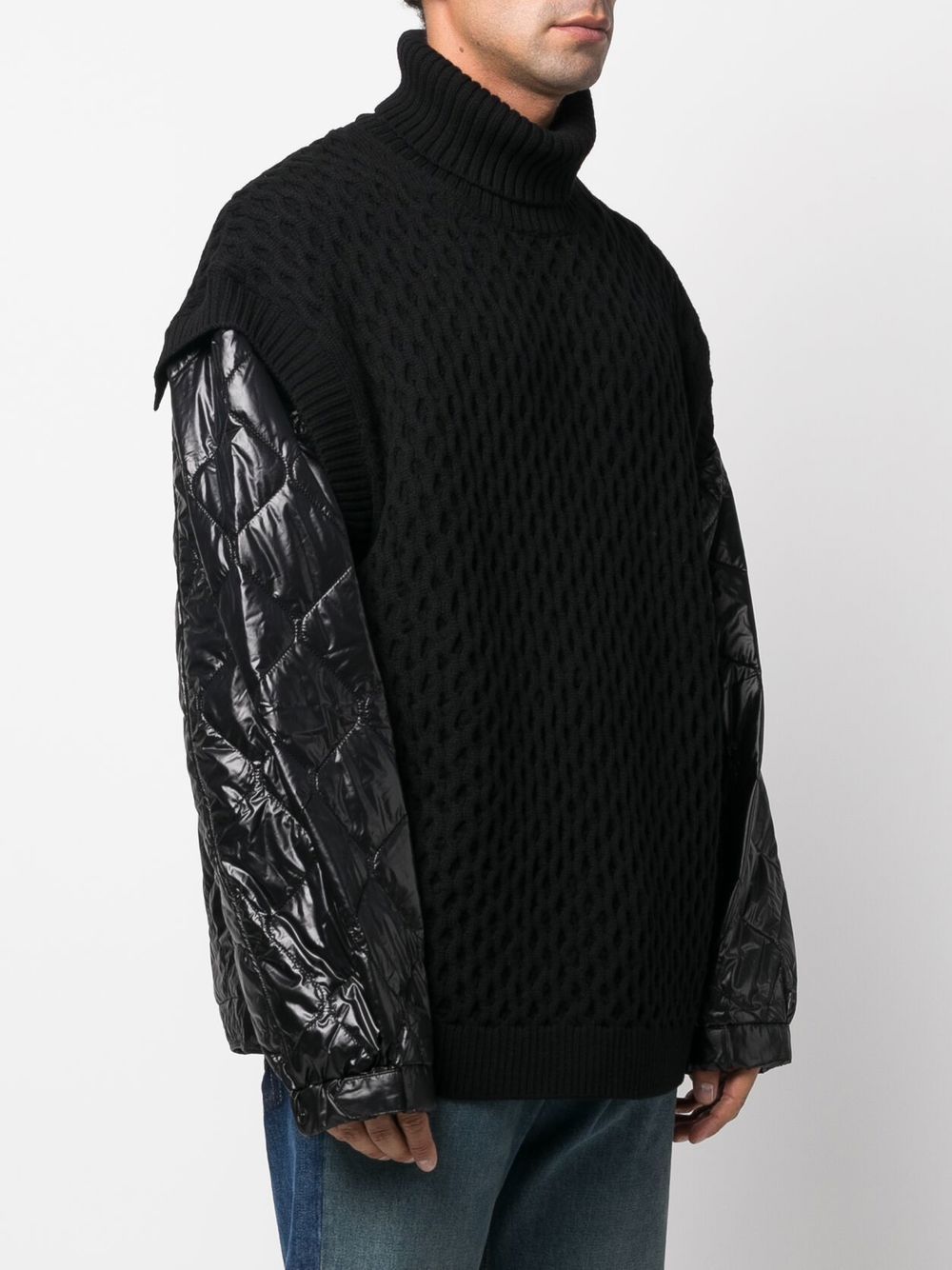 Turtleneck W/ Quilted Panels