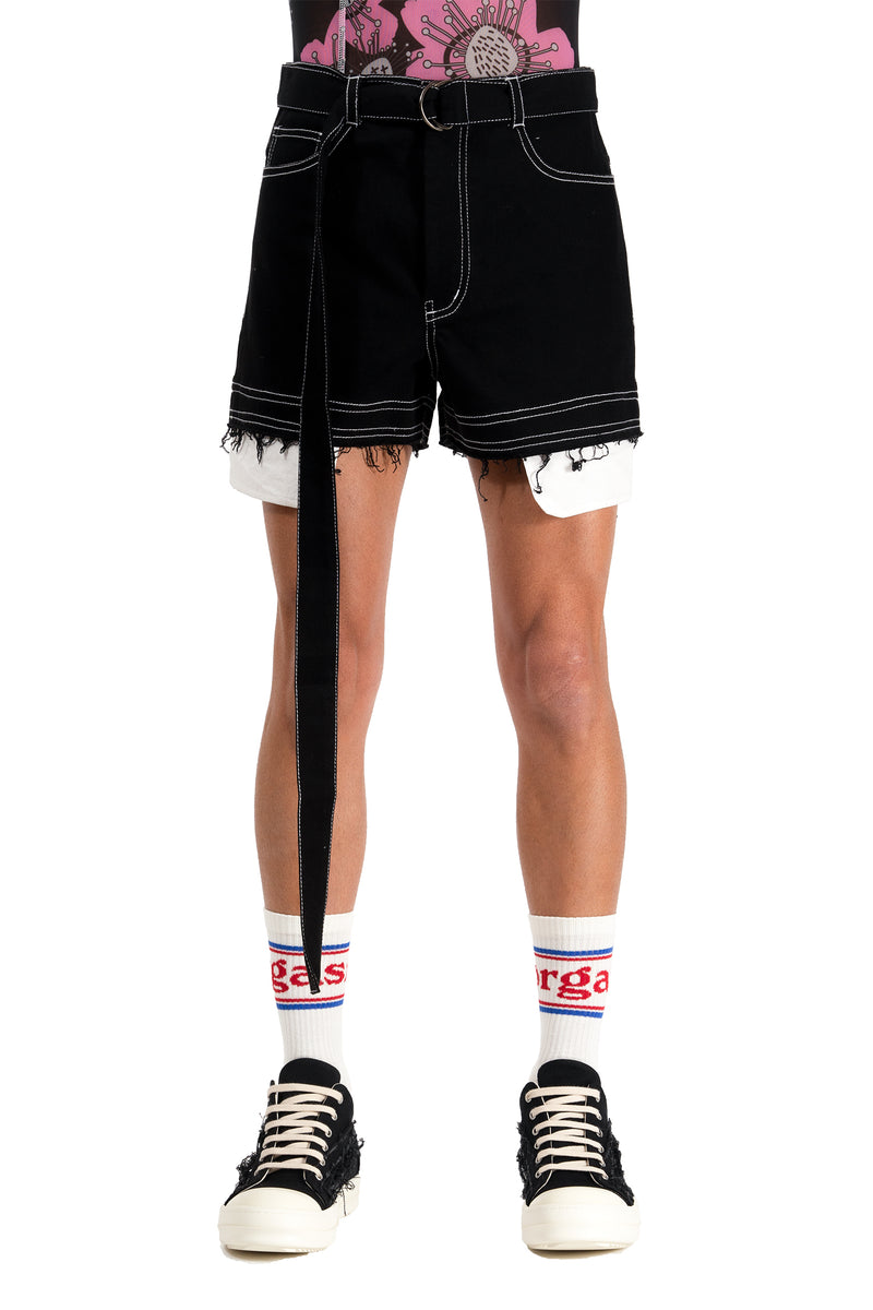 Micro Shorts - Black Denim