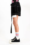 Micro Shorts - Black Denim