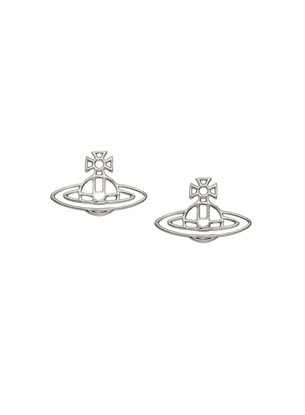 Thin Lines Flat Orb Stud Earrings