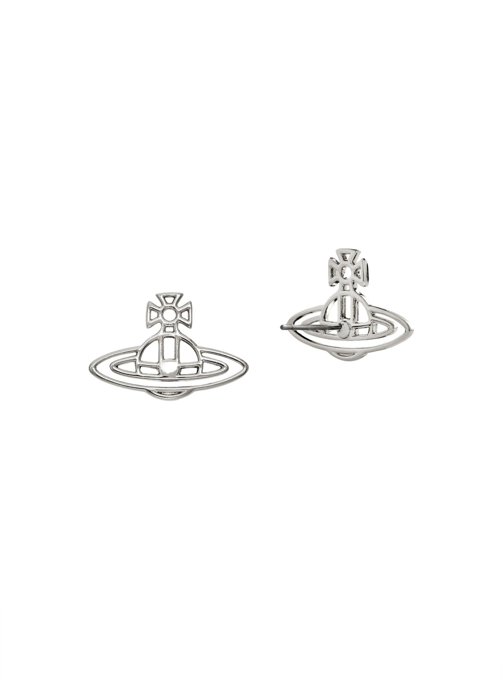 Thin Lines Flat Orb Stud Earrings